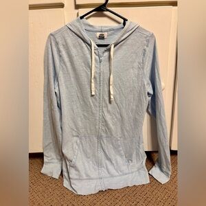 Old Navy Women’s Light Blue Full Zip Hoodie - Size M Tall